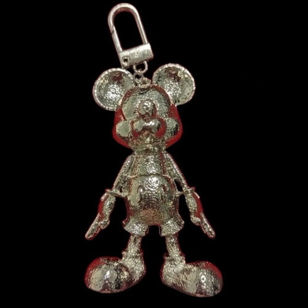 BAUBLEBAR Viral Silver-Tone Mickey Mouse Bag Backpack Charm Keychain Fob NEW NWT